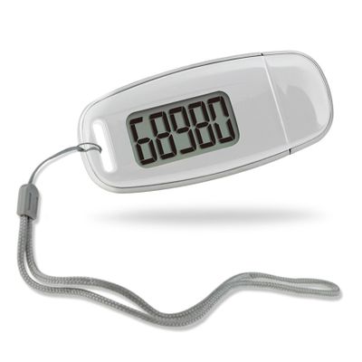 MOUNTTU 3D Steps Tracker,Best Step Counter for Walking LED Backlight USB Rechargeable Step Tracker with Removable Lanyard Accuratel Pedometers for Walking White