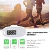 MOUNTTU 3D Steps Tracker,Best Step Counter for Walking LED Backlight USB Rechargeable Step Tracker with Removable Lanyard Accuratel Pedometers for Walking White view 2