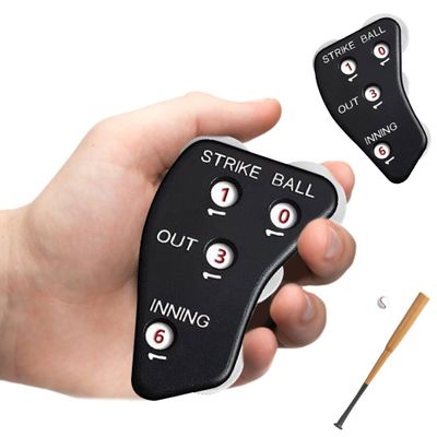 MOUNTTU 2PCS Umpire Indicator 4 Wheel Baseball Umpire Clicke Accurately Recording Baseball Counter Clicker with Lanyard for Use