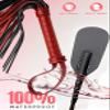 DERINODEM Horse Leather Crop 18" Horse Red Faux Whip 20" Horse Whips and Crops Equestrian Horse Whip view 2