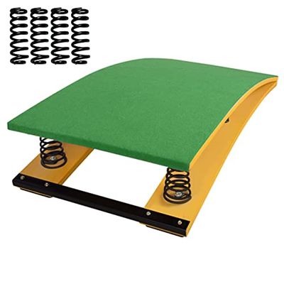 4 Spring Gymnastic Springboard for Young Kids, Junior Size Springboard Sport Equipment for Home Gyms Vaults Yoga - Load 65 Kg / 143 Lbs (Green)