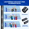 Haokelball Outdoor Portable Heavy Duty Volleyball Net Set for Backyard with Adjustable Height Poles, Anti-Sag System, Volleyball, Pump, Boundary Line, Carry Bag & Gift Box view 3
