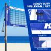 Haokelball Outdoor Portable Heavy Duty Volleyball Net Set for Backyard with Adjustable Height Poles, Anti-Sag System, Volleyball, Pump, Boundary Line, Carry Bag & Gift Box view 4