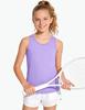 Auranso Girls Tank Tops Racerback Sleeveless UPF 50+ Quick Dry Kids Athletic Shirts Sports Dance Workout Tops Purple 5-6 Years view 2