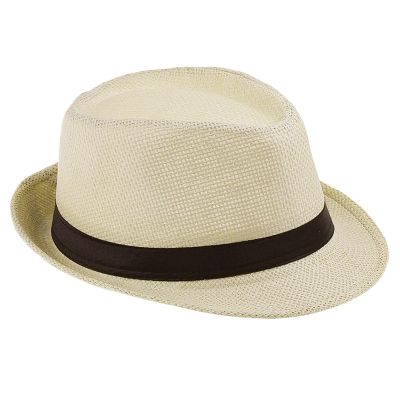 NEREIDS NET Straw Fedora Hat Mens Fedora Hats for Men Trilby Hat Sun Hat Panama Hat Short Brim Fedora Hats for Women Men Sun Hat Warm White