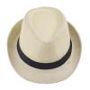NEREIDS NET Straw Fedora Hat Mens Fedora Hats for Men Trilby Hat Sun Hat Panama Hat Short Brim Fedora Hats for Women Men Sun Hat Warm White view 2