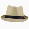 NEREIDS NET Straw Fedora Hat Mens Fedora Hats for Men Trilby Hat Sun Hat Panama Hat Short Brim Fedora Hats for Women Men Sun Hat Warm White view 3
