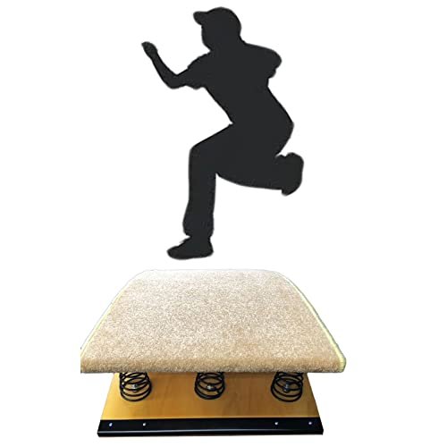 Grown-Ups Teenagers Spring Board for Rear Flip High Jumps Kung Fu, Playground Gymnastics Elastic Board Jumping Aid Equipment (6 Springs 60X120Cm/23.6)