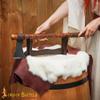 Lord of Battles Medieval Solid Wood Single Tier Sword Display Stand / Sword Holder / Gladiator Sword Display / Katana Sword Holder | Handcrafted from Genuine Teak Wood (Single Tier) view 3