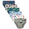 Family Feeling 6 Packs Little Boys' Cotton Cars Trucks Print Brief Underwear Size 5 view 1