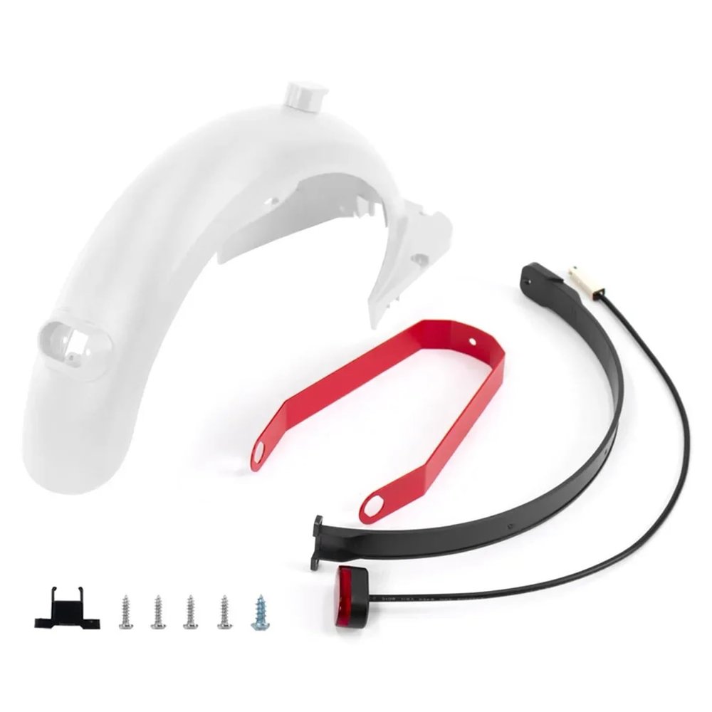 UFDIPLMY Daurable Rear Taillight Bracket Kit Compatible With Segway Ninebot Max G30 Electric Scooter Mudguard Support Lights Mount Essential (Color : WHITE)