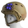 QIRUIMY Tactical Helmet IR Strobe Light, Identification Light with Optional 4 Modes, Survival Signal for Outdoor Sports (Brown Base-Blue) view 3