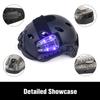 QIRUIMY Tactical Helmet IR Strobe Light, Identification Light with Optional 4 Modes, Survival Signal for Outdoor Sports (Brown Base-Blue) view 4