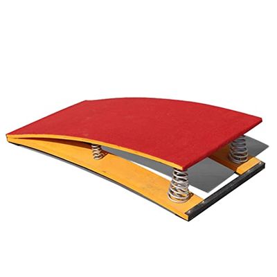 Junior Portable Curved Gymnastic Springboard, Children Beginner Springboards, Stable Anti-Tear Springboard, for School, Home Gym (Orange 60X120cm)