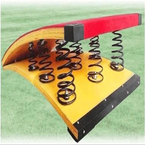 Heavy Duty Pro Curved Spring Board Spring Assisted Springboard, Wooden Portable, for Home Gym School Vault (120X60X26Cm)