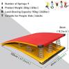 Adults Youths Teens Springboard Wood High Jump Aid Board Elastic Board - Load 242Lbs, with Non-Slip Felt & Feet Pads, Gymnastics Wushu (Red 60X120Cm) view 2