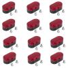 UFDIPLMY Scooter Taillight Led Rear Lampshade Compatible with Xiaomi Compatible with Mijia M365 Electric Scooters Brake Rear Lamp Shade Skateboard Accessories (Color : 12pcs) view 1