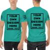 Custom T Shirts for Men/Women Add Your Text/Image Shirt Personalized Cotton Tee Printed Photo Front/Back Emerald Green M view 1