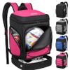 Ciihars Soccer Bag - Soccer Backpack with Ball Holder,Sport Equipment Bags gifts for soccer stuff Water resistant Includes Separate Cleat Fit Basketball Volleyball Football (pink) view 1