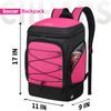 Ciihars Soccer Bag - Soccer Backpack with Ball Holder,Sport Equipment Bags gifts for soccer stuff Water resistant Includes Separate Cleat Fit Basketball Volleyball Football (pink) view 4