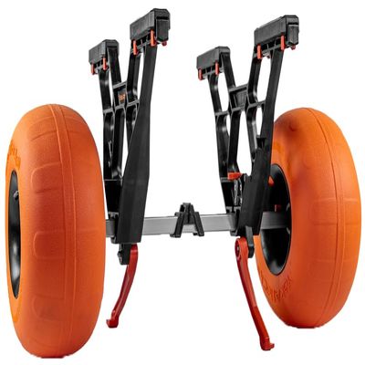 YakAttack TowNStow Bunkster Kayak Cart with Sand Tires | Collapsible Tool-Free Kayak & SUP Dolly with Adjustable Bunks, Dual Kickstands & Quick-Release Balloon Wheels | 242 lb Capacity | Made in USA