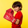 POZTEV Youth Boxing Gloves for Kids Ideal for Boxing, Kickboxing, Muay Thai, UFC, MMA - Beginner Junior Heavy Punching Bag Gloves for Children Sparring Training Martial Arts Mitts (Red,4oz) view 3