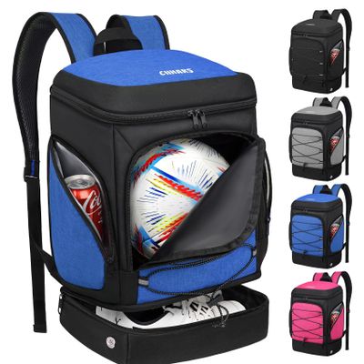 Ciihars Soccer Bag - Soccer Backpack with Ball Holder,Sport Equipment Bags gifts for soccer stuff Water resistant Includes Separate Cleat Fit Basketball Volleyball Football(blue)