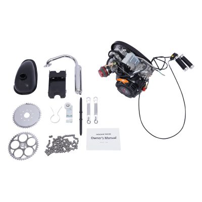 100CC Motorized Bicycle Kit, Bike Engine Kit, Single Cylinder 4stroke Gas Petrol Motorized Bike Engine Scooter, W/Good Heat Dissipation Performance, For Beach Bikes With Large Triangular Frame Space