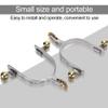 KJAOYU 2PCS Leveling and Sturdy Stainless Steel Horse Spurs,Authentic Westerns Cowboy Gear Female Rider Design with Brass Rowel and Belt Button Perfect for Training and Show Riding view 3