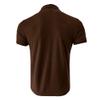Gsywaipei Men's High Neck Short Sleeves Basic Casual Turtleneck Male T-Shirt Mock-Neck Slim Muscle Pullover Shirts (Small,Coffee Color) view 4