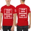 Custom T Shirts for Men/Women Add Your Text/Image Shirt Personalized Cotton Tee Printed Photo Front/Back Red 2XL view 1