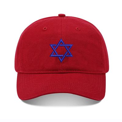 Baseball Hats Mens Women Israel Star of David 2 Embroidered Unisex Classic Adjustable Outdoor Dad Cap for Men (Beige,7 1/2)