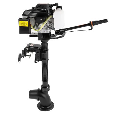 4HP Outboard Motor, 4 Stroke CDI Ignition System, Air-Cooled Injection Pump, 55CC Marine Engine for Rubber, Wooden & Fishing Boats