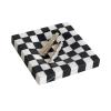 StonePlus Marble Stone Black and White Checkerboard Square Small Splicing Mosaic Tray Jewelry Dish (Black and White) view 3