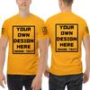 Custom T Shirts for Men/Women Add Your Text/Image Shirt Personalized Cotton Tee Printed Photo Front/Back Gold M view 1