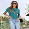 LAZYCHILD Pregnancy Announcement Shirt Women Growing Tiny Human Tshirt Floral Maternity Reveal Tee Pregnancy Tops Cyan view 3
