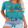 LAZYCHILD Pregnancy Announcement Shirt Women Growing Tiny Human Tshirt Floral Maternity Reveal Tee Pregnancy Tops Cyan view 4