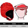 ZENFUN Rugby Helmet Shell, Soft Padded Headgear for Soccer, Red Protective Football Headguards for Youth, Scrum Cap for Kids, Extra Large Size view 2