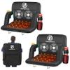 HOPERAN 21" 2pcs Massage Heated Stadium Seats for Bleachers with Back Support & Lumbar Pillow, 3 Level Heating & 6 Modes Massage Portable Heated Stadium Chairs for Bleachers view 1
