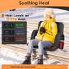 HOPERAN 21" 2pcs Massage Heated Stadium Seats for Bleachers with Back Support & Lumbar Pillow, 3 Level Heating & 6 Modes Massage Portable Heated Stadium Chairs for Bleachers view 4