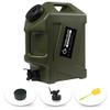 COOZMENT 5 Gallon (19L) Portable Water Containers with Spigot, BPA Free Water Jug, Military Green Water Tank, Multifunction Water Storage Containers for Camping Outdoor Hiking,Emergency Stroage view 1