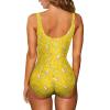 Psaytomey Women's Plus Size One Piece Swimsuit Banana Print Casual Round Neck Tummy Control Halter Bathing Suit Athletic Swimwear Sexy Swimsuit for Women Trendy view 2