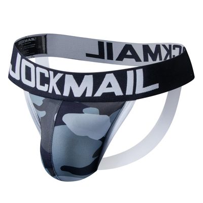JOCKMAIL Men's Jockstraps Underwear Athletic Supporter Breathable Jock Strap Sexy Thong Athletic Supporters (US, Alpha, Large, Regular, Regular, Grey)