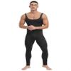 Hedmy Mens One Piece Workout Jumpsuits Stretchy Tank Unitard Rompers Workout Bodybuilding Bodysuit Black X-Large view 1