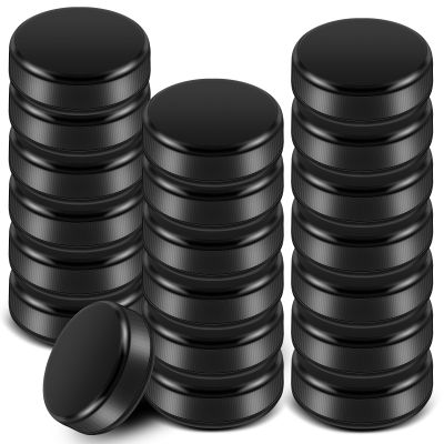 Liliful 0.98 x 0.33 Inch Mini Hockey Pucks for Tables Game Small Replacement Pucks Hockey Accessories for Adults Fun Entertainment Equipment(20 Pcs)