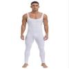 YiZYiF Men's Spandex Ballet Sleeveless Full Body Tight Jumpsuit Unitards Dance Costumes White X-Large view 2
