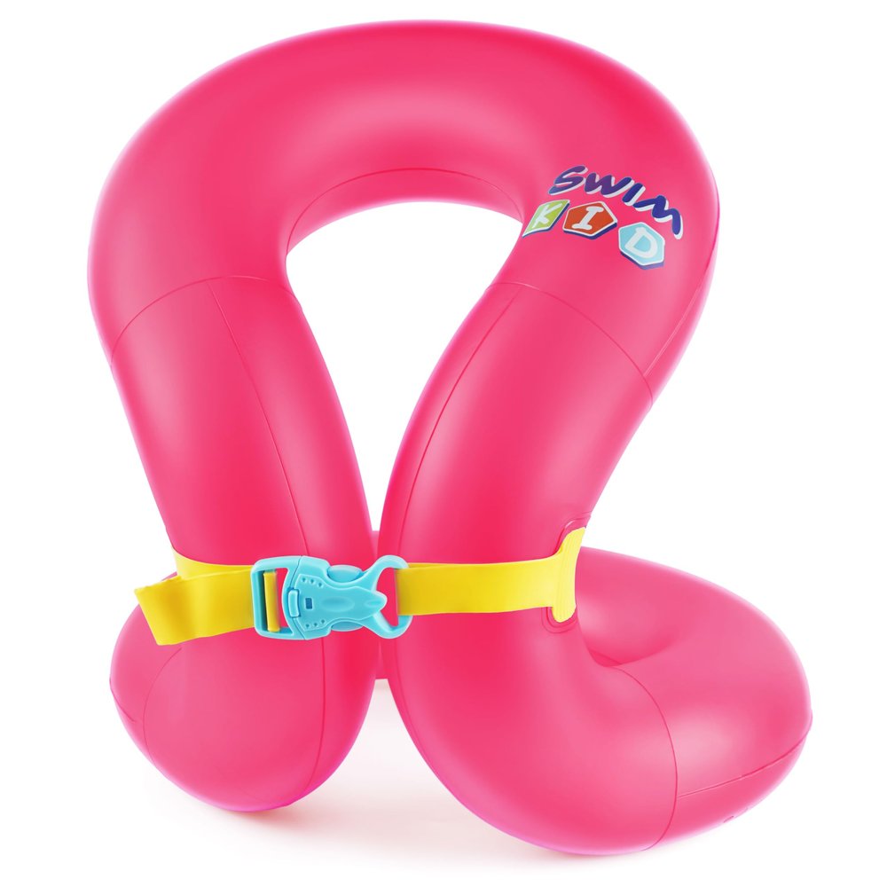 Kids Swim Vest, Pool Floaties for Kids 3-5 yrs, Learn to Swim Arm Float Fits Children 33-50 Lbs, Swim Trainer with Dual Air Chambers & Adjustable Safety Buckle, Swimming Ring for Beach & Pool