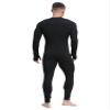 YiZYiF Mens Spandex Bodysuit Long Sleeve Unitard Zipper Dance Leotard Workout Yoga Jumpsuit Rompers Black XX-Large view 2
