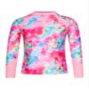 iiniim Kids Long Sleeve Rash Guard Shirts UPF 50+ Girls Boys Zipper Swim Rash Vest Tops Swimwear Pink 6 Years view 3