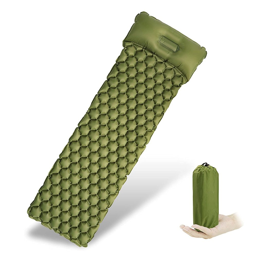 GaRcan Camping Mattress Camping Single Airbag Inflatable Sleeping Pad Mattress Ultralight Inflatable Backpack Pad Moisture-Proof Beautiful Scenery